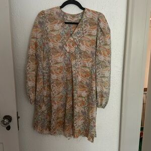 Vintage long sleeve mini dress